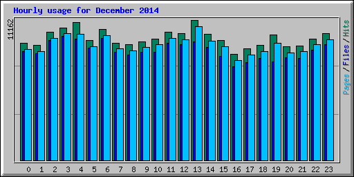 Hourly usage for December 2014